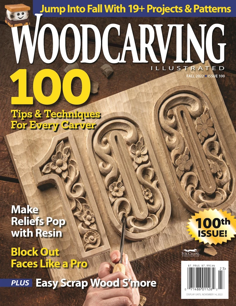 Portada: Woodcarving Illustrated Issue 100 Fall 2022