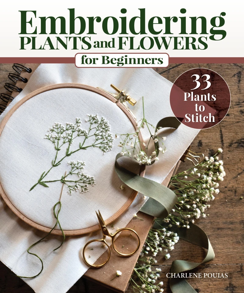 Portada: Embroidering Plants and Flowers for Beginners