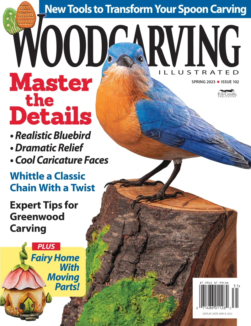 Portada: Woodcarving Illustrated Issue 102 Spring 2023