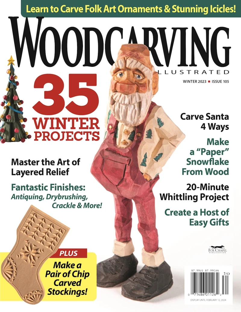 Portada: Woodcarving Illustrated Issue 105 Winter 2023