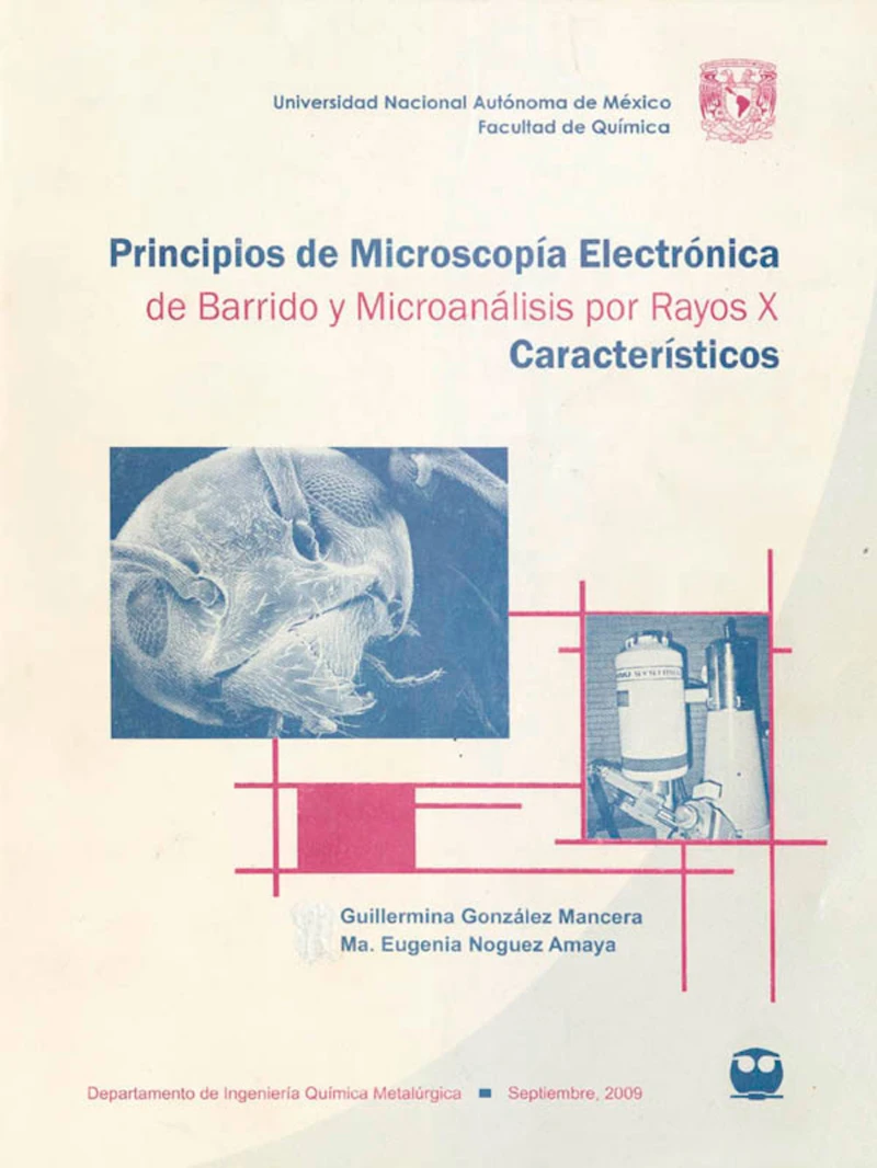 Portada: Principios de microscopía electrónica de barrido y microanálisis por rayos X característicos