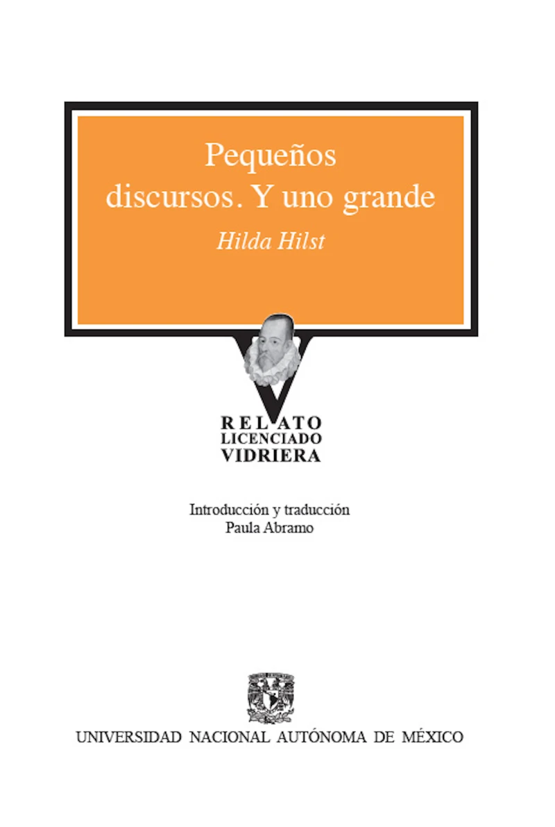Portada: Pequeños discursos. Y uno grande