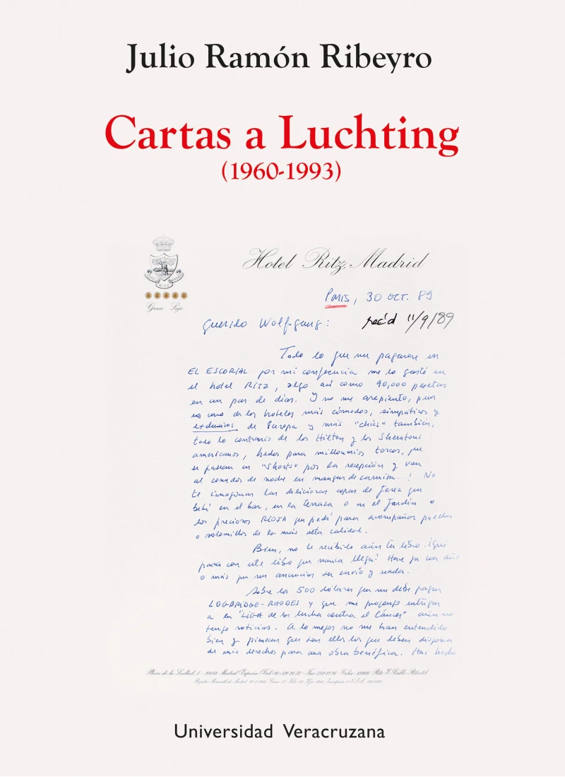 Portada: Cartas a Luchting (1960-1993)
