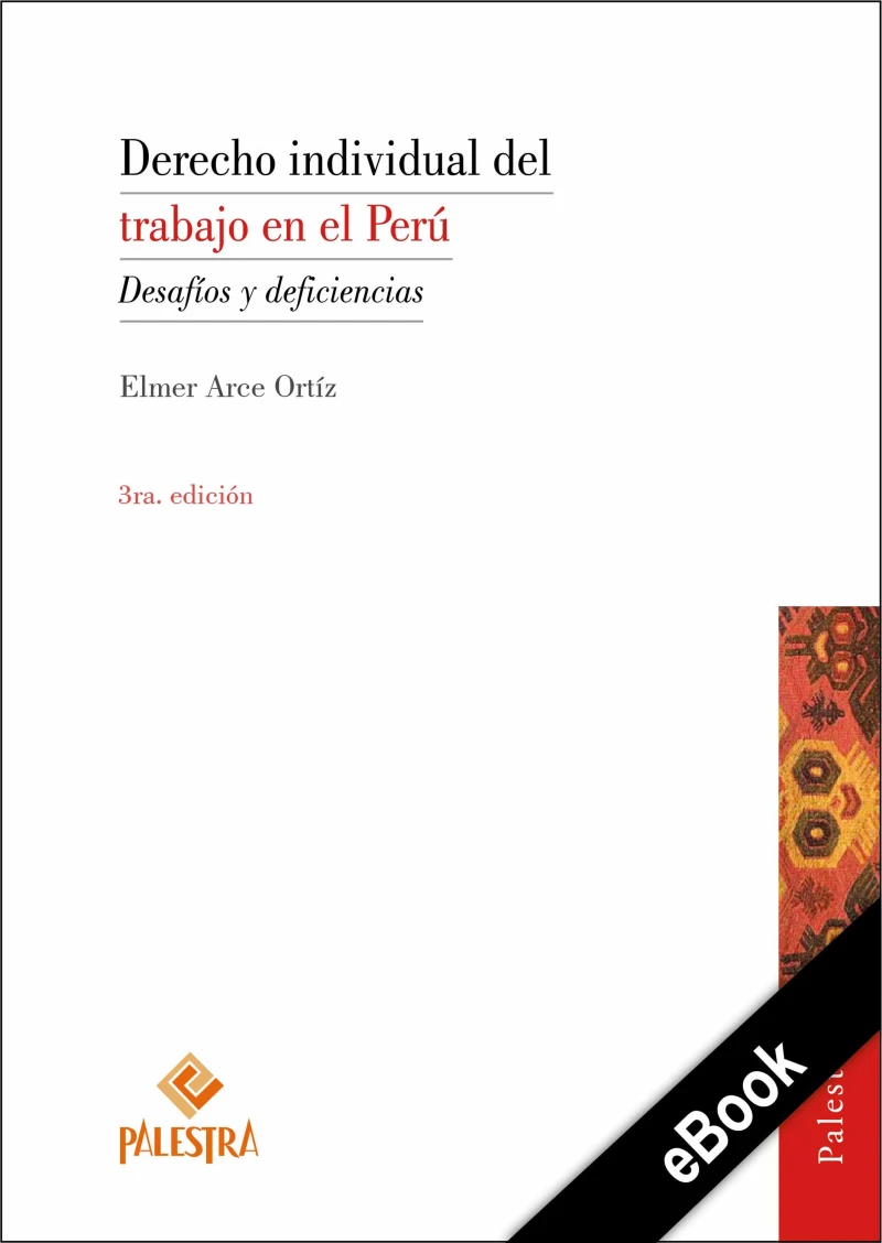 Portada: Derecho individual del trabajo en el Perú