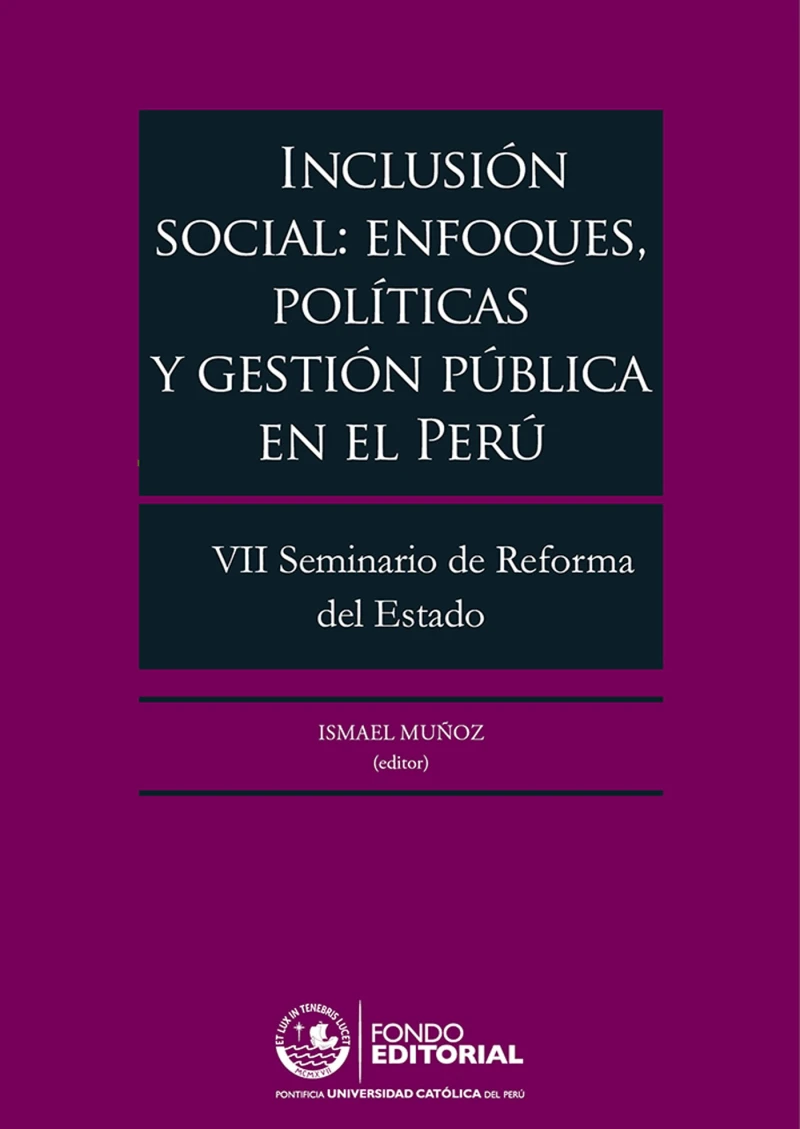 Portada: Inclusión social: enfoques, políticas y gestión pública en el Perú
