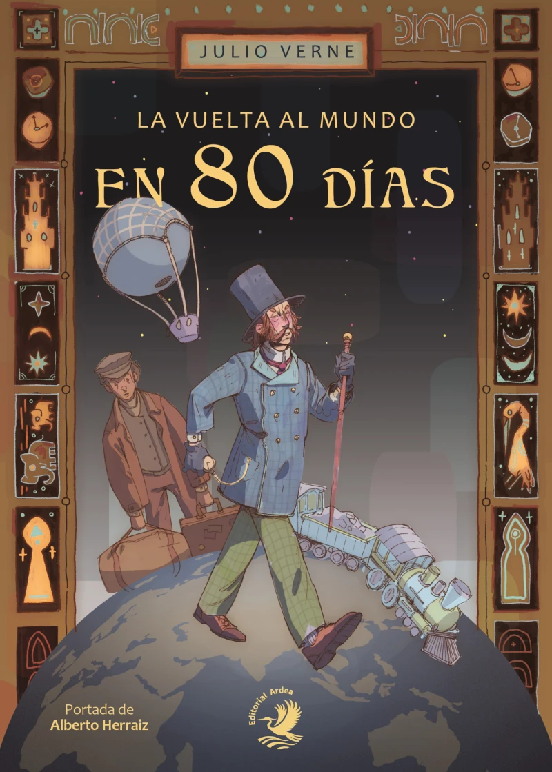 Portada: La vuelta al mundo en ochenta días