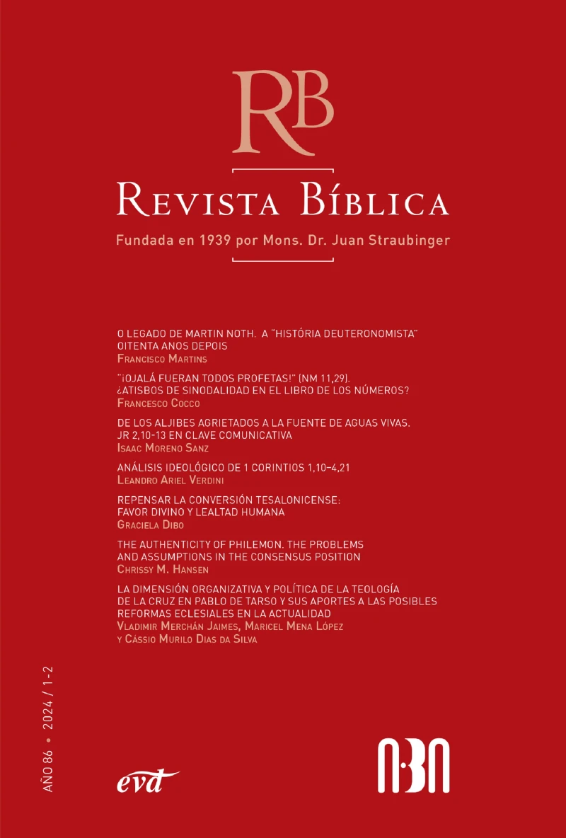 Portada: Revista Bíblica 2024/1-2 - Año 86
