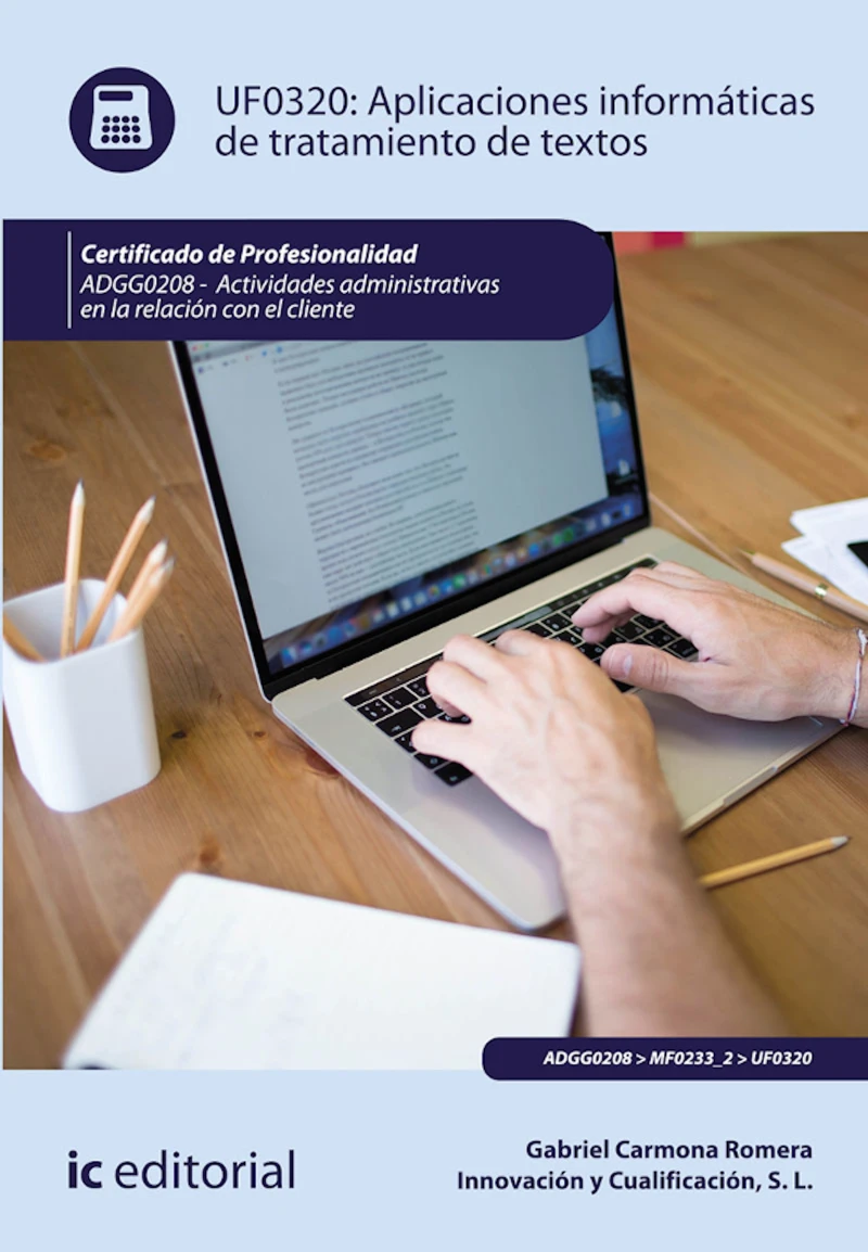 Portada: Aplicaciones Informáticas de tratamiento de textos. ADGG0208