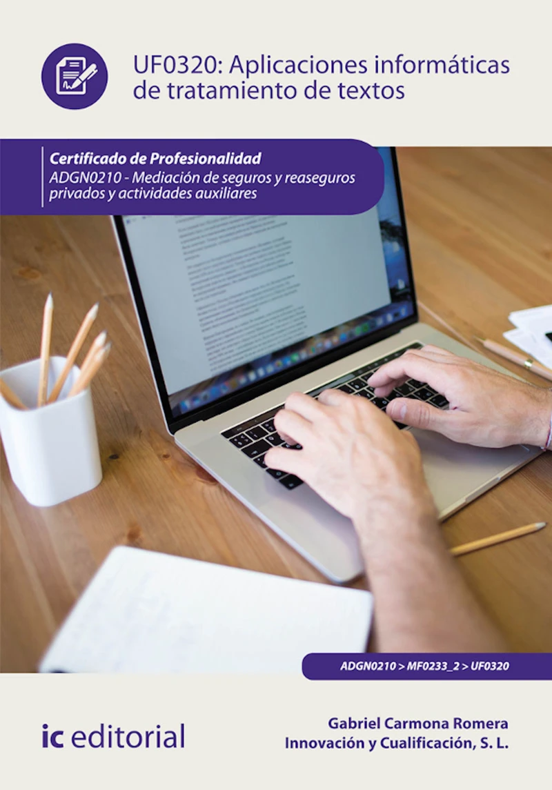 Portada: Aplicaciones informáticas de tratamiento de textos. ADGN0210