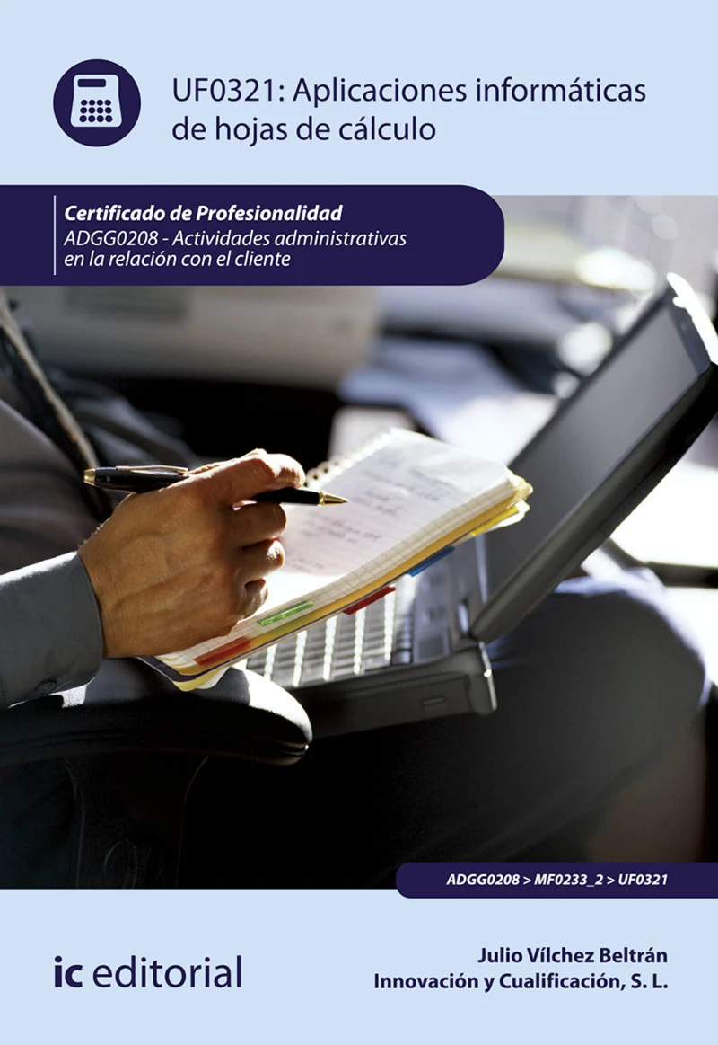 Portada: Aplicaciones informáticas de hojas de cálculo. ADGG0208