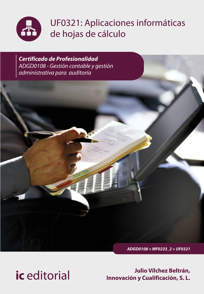 Portada: Aplicaciones informáticas de hojas de cálculo. ADGD0108