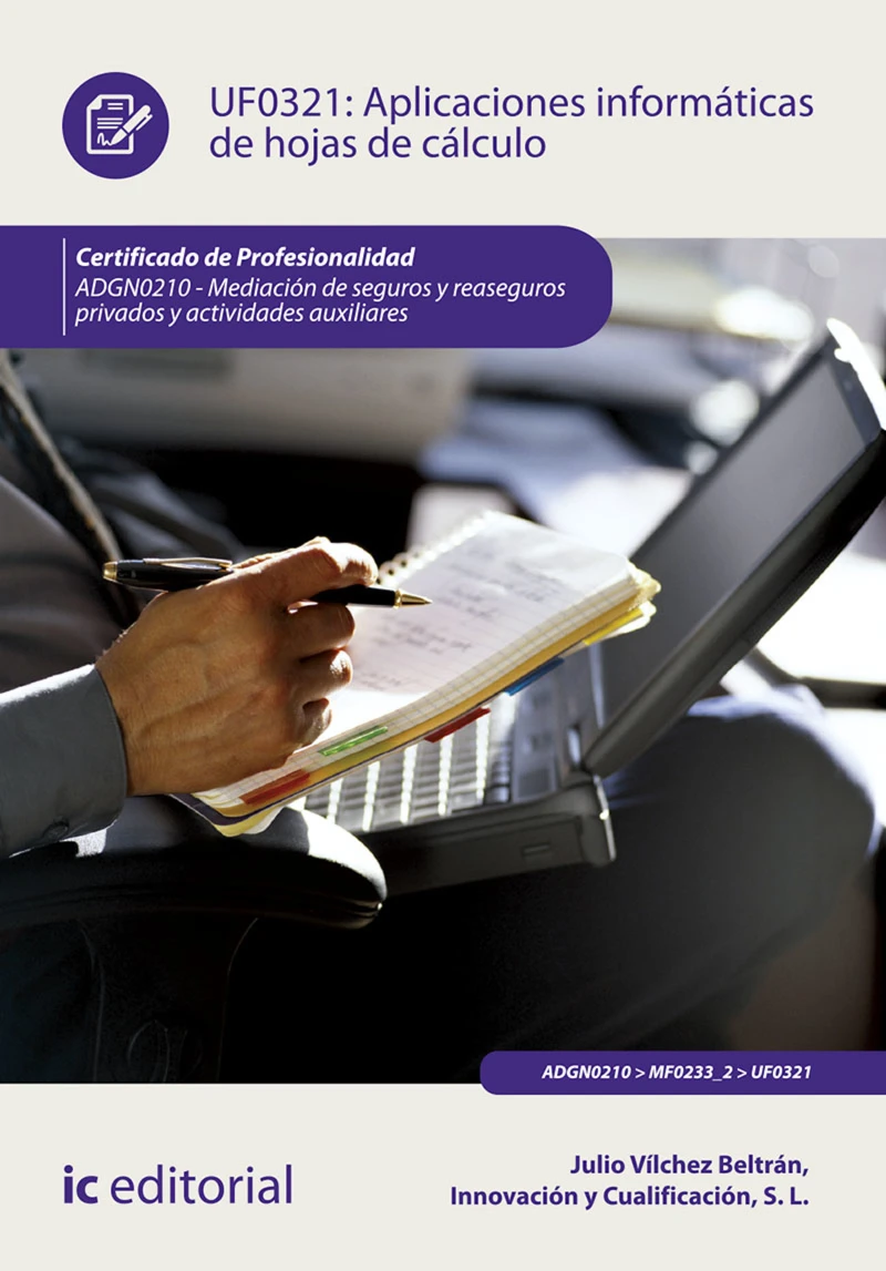 Portada: Aplicaciones informáticas de hojas de cálculo. ADGN0210