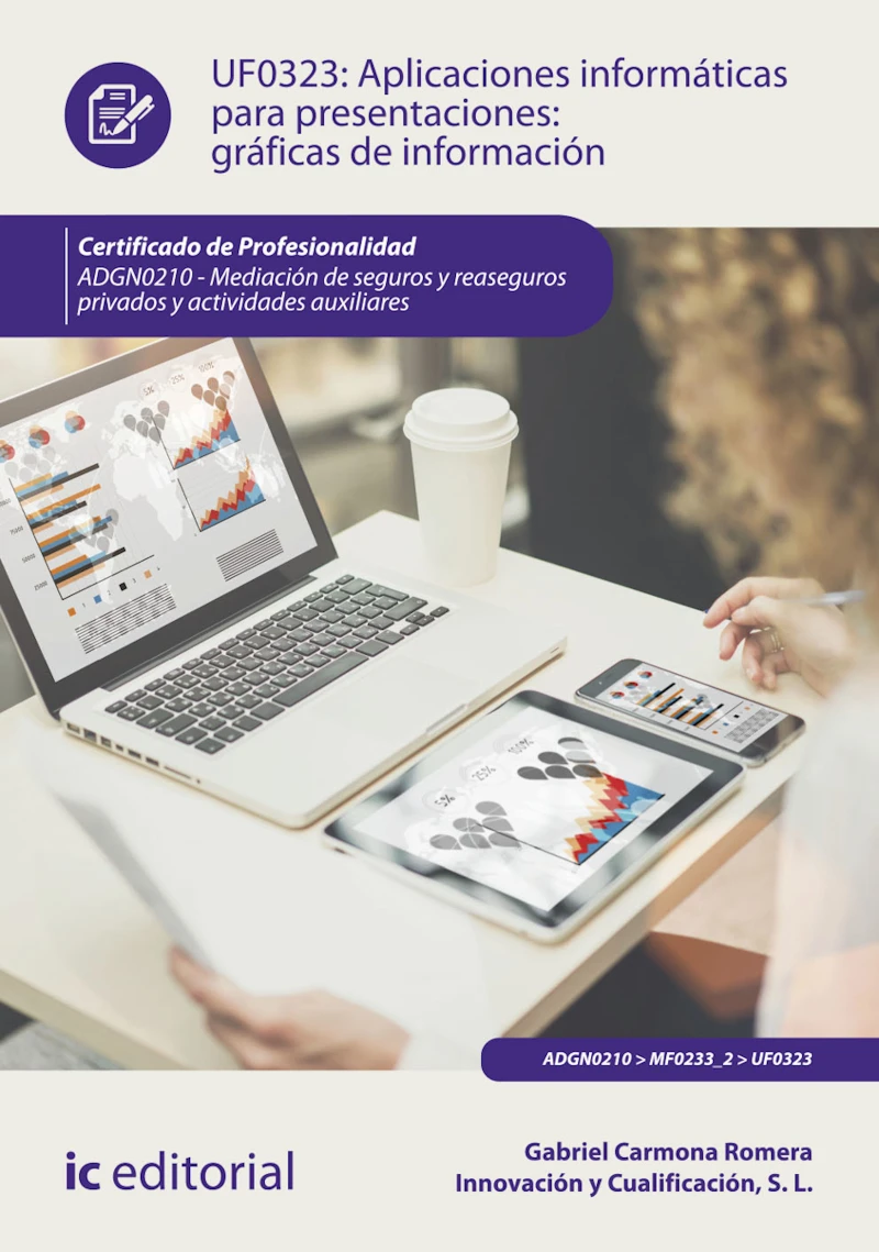 Portada: Aplicaciones informáticas para presentaciones: gráficas de información. ADGN0210