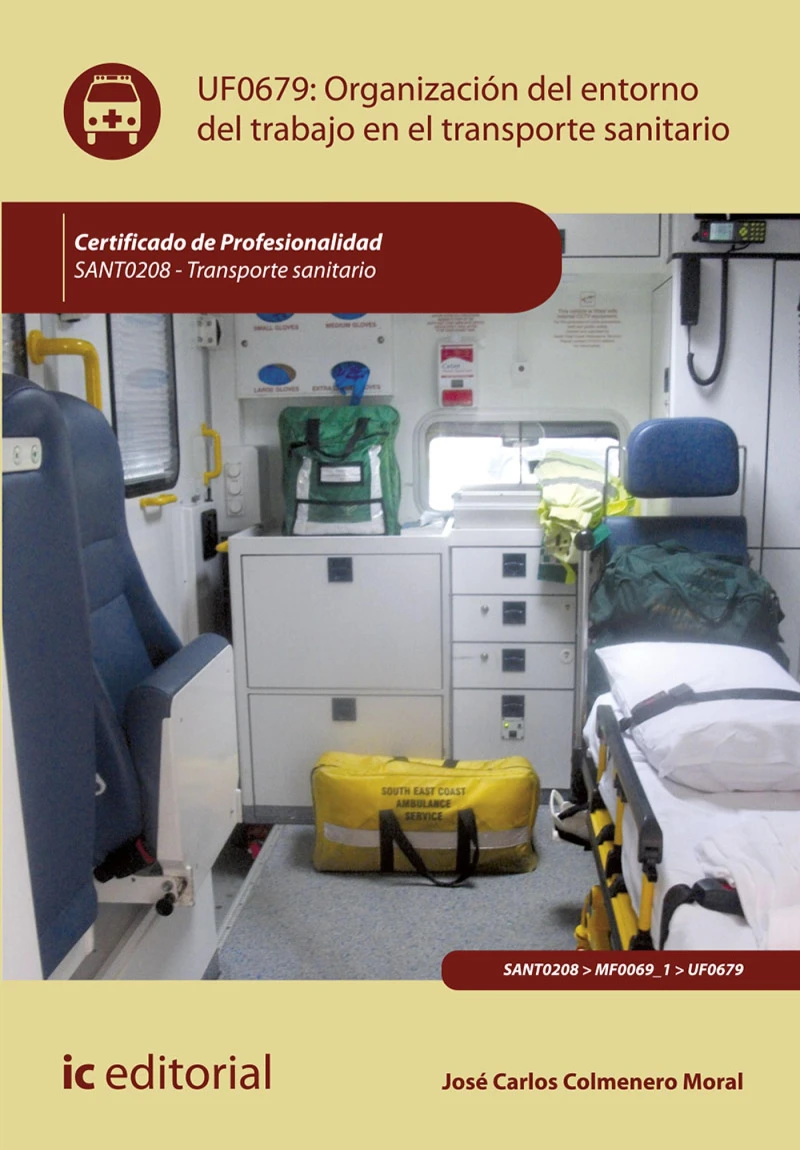 Portada: Organización del entorno de trabajo en transporte sanitario. SANT0208
