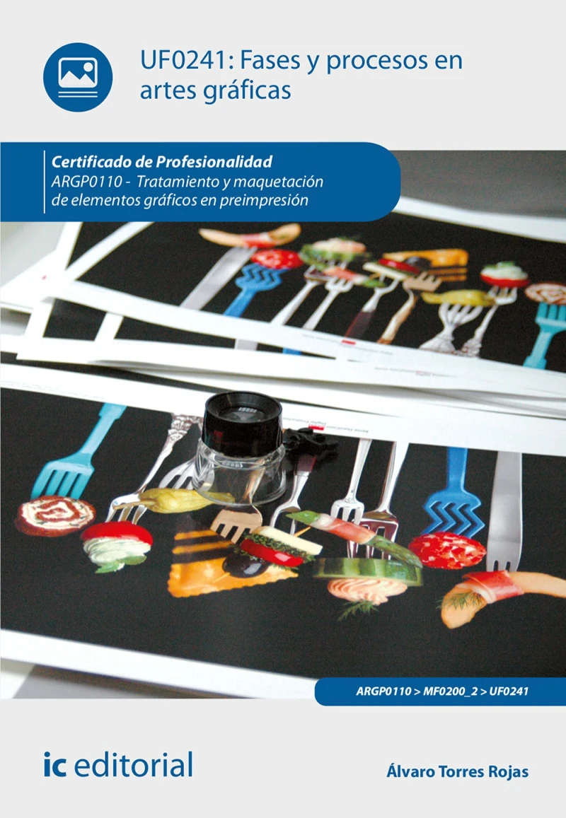 Portada: Fases y procesos en artes gráficas. ARGP0110