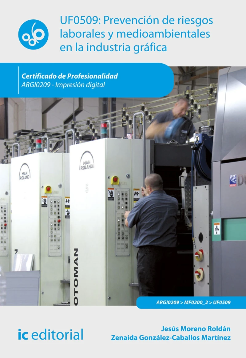 Portada: Prevención de riesgos laborales y medioambientales en la industria gráfica. ARGI0209