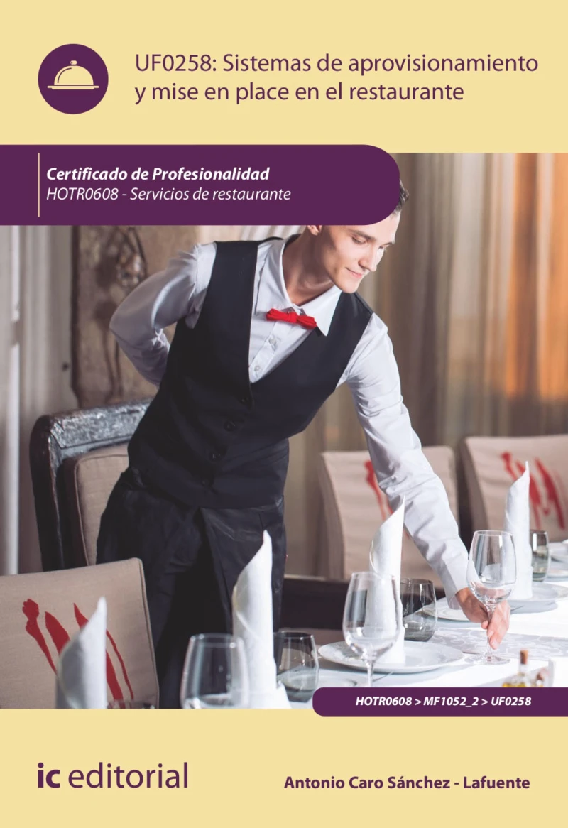 Portada: Sistemas de aprovisionamiento y mise en place en el Restaurante. HOTR0608