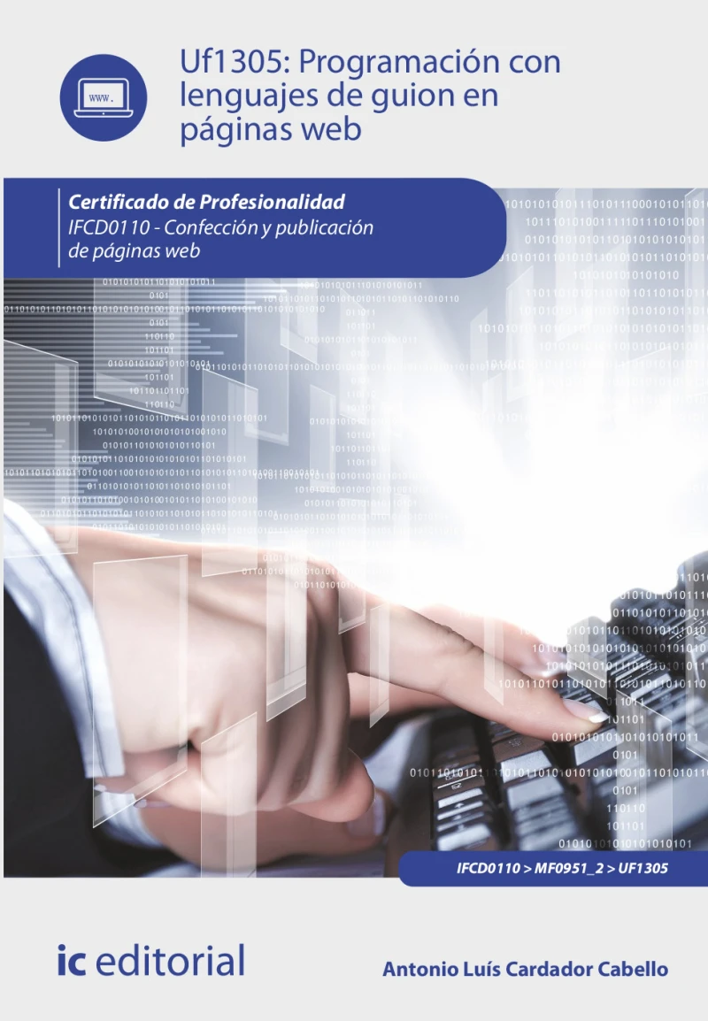 Portada: Programación con lenguajes de guión en páginas web. IFCD0110