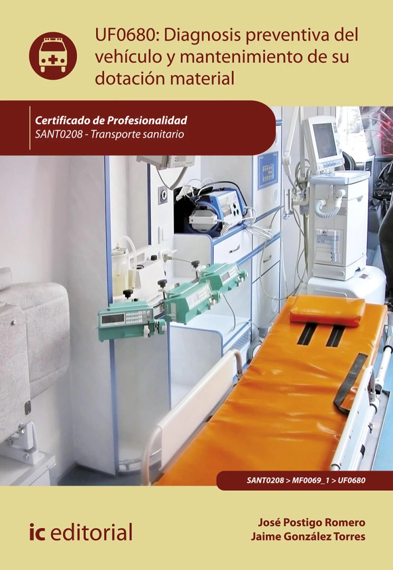 Portada: Diagnosis preventiva del vehículo y mantenimiento de su dotación material. SANT0208
