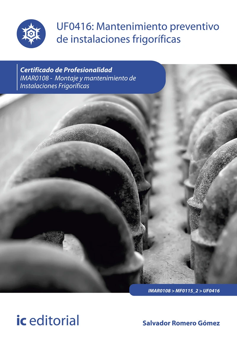 Portada: Mantenimiento preventivo de instalaciones frigoríficas. IMAR0108