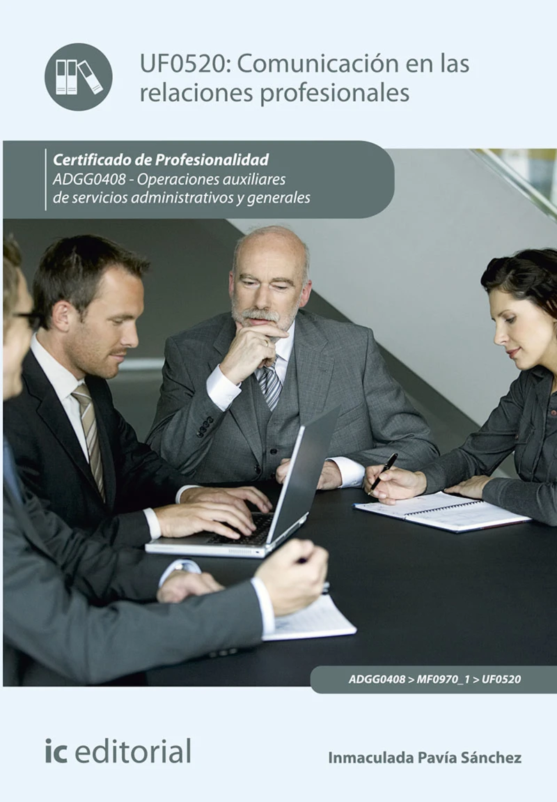 Portada: Comunicación en las relaciones profesionales. ADGG0408