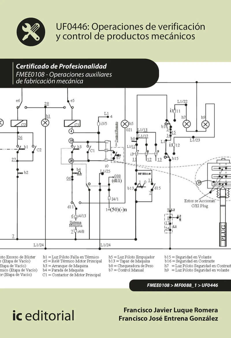 Portada: Operaciones de verificación y control de productos mecánicos. FMEE0108