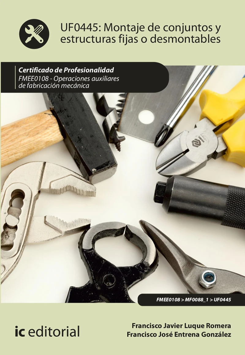 Portada: Montaje de conjuntos y estructuras fijas o desmontables. FMEE0108