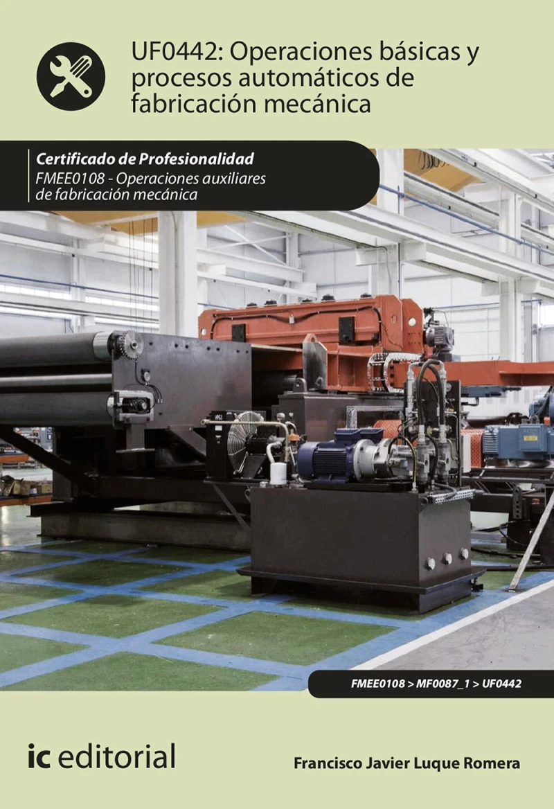 Portada: Operaciones básicas y procesos automáticos de fabricación mecánica. FMEE0108