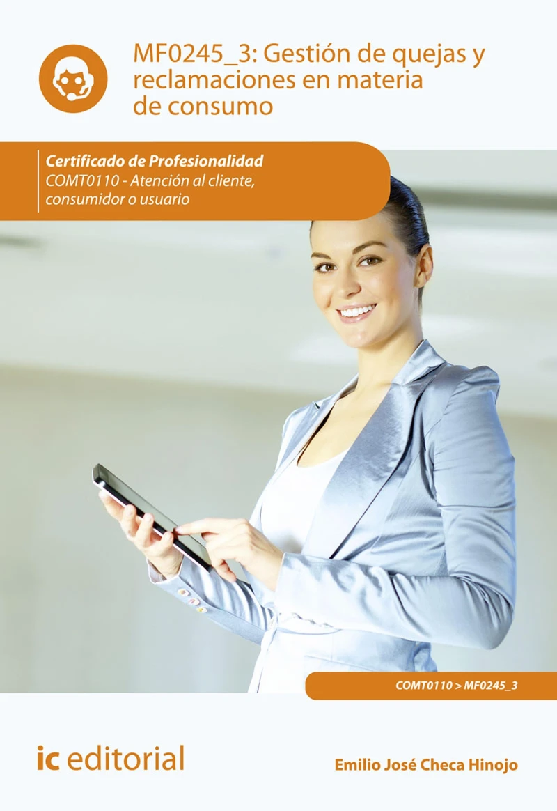 Portada: Gestión de quejas y reclamaciones en materia de consumo. COMT0110