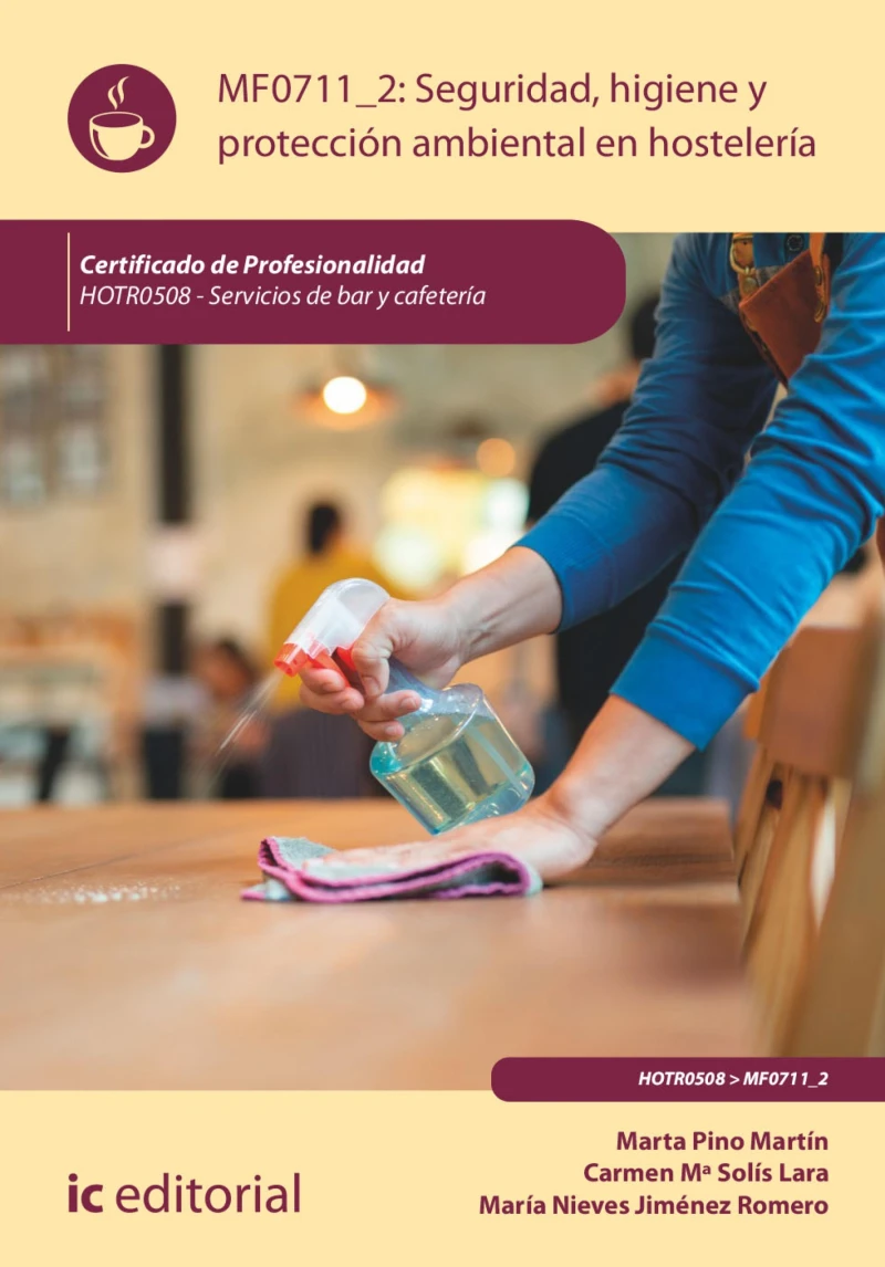 Portada: Seguridad e higiene y protección ambiental en hostelería. HOTR0508