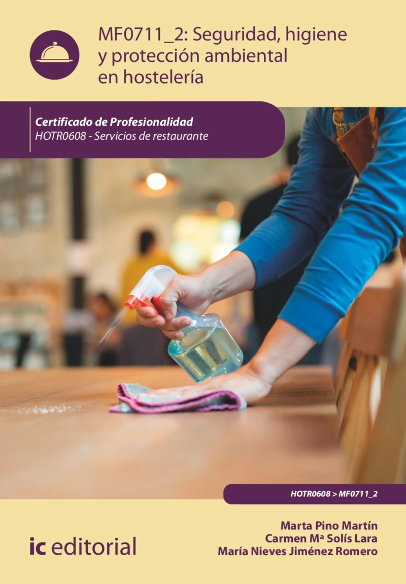 Portada: Seguridad e higiene y protección ambiental en hostelería. HOTR0608
