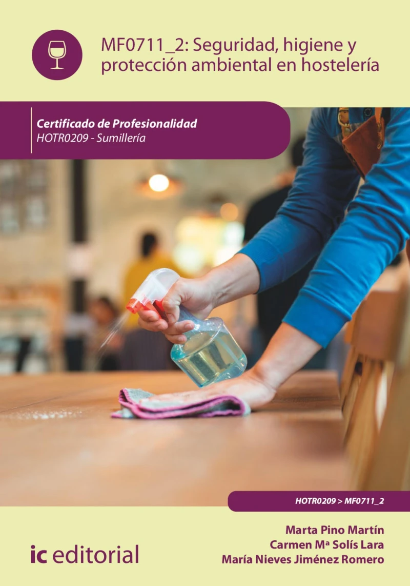 Portada: Seguridad e higiene y protección ambiental en hostelería. HOTR0209