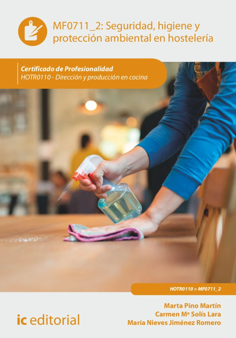 Portada: Seguridad e higiene y protección ambiental en hostelería. HOTR0110