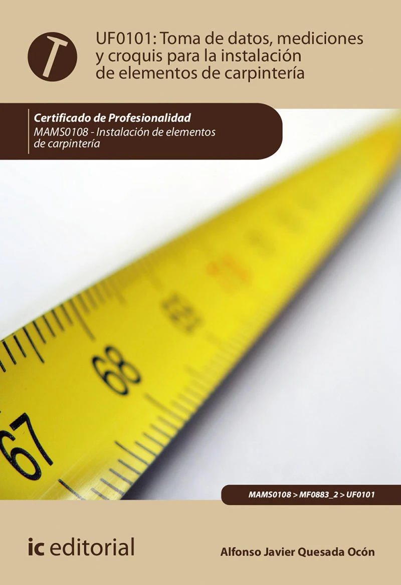 Portada: Toma de datos, mediciones y croquis para la instalación de elementos de carpintería. MAMS0108