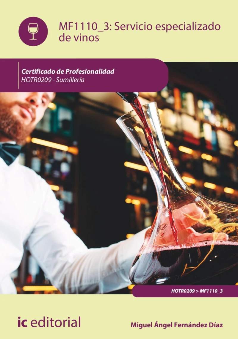 Portada: Servicio especializado de vinos. HOTR0209