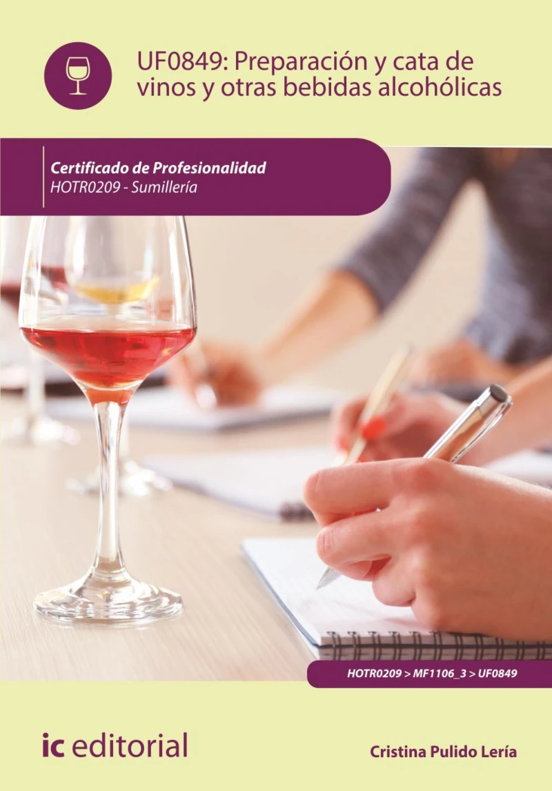 Portada: Preparación y cata de vinos y otras bebidas alcohólicas. HOTR0209
