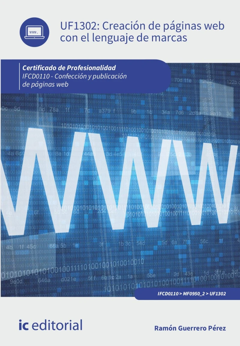 Portada: Creación de páginas web con el lenguaje de marcas. IFCD0110