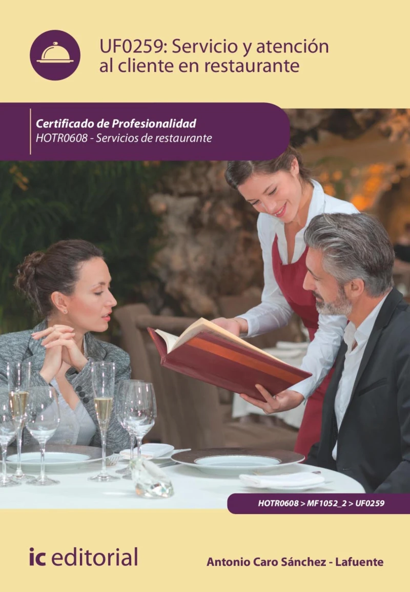 Portada: Servicio y atención al cliente en restaurante. HOTR0608