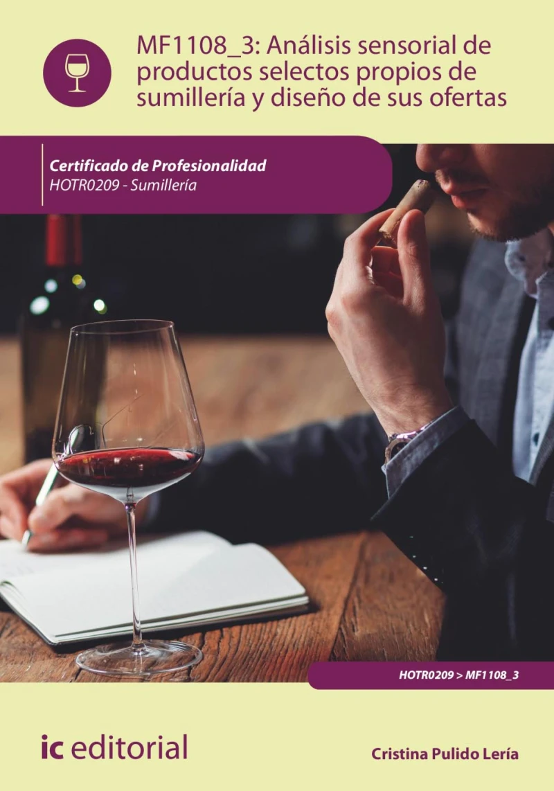 Portada: Análisis sensorial de productos selectos propios de sumillería y diseño de sus ofertas. HOTR0209