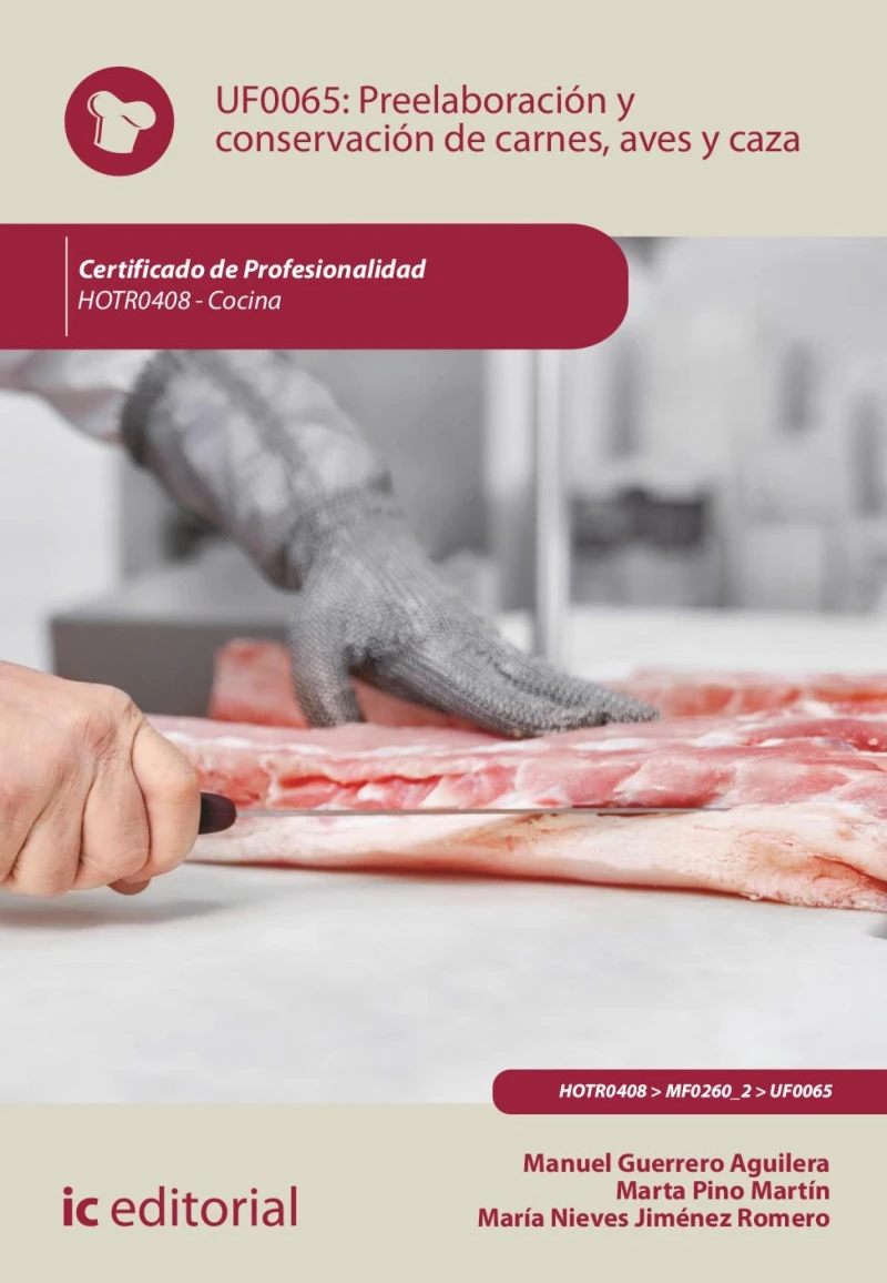 Portada: Preelaboración y conservación de carnes, aves y caza. HOTR0408