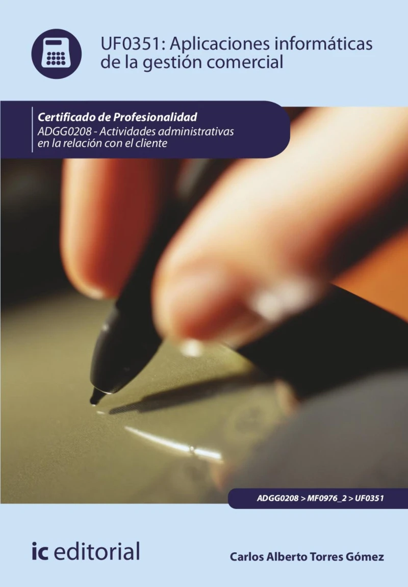 Portada: Aplicaciones informáticas de la gestión comercial. ADGG0208