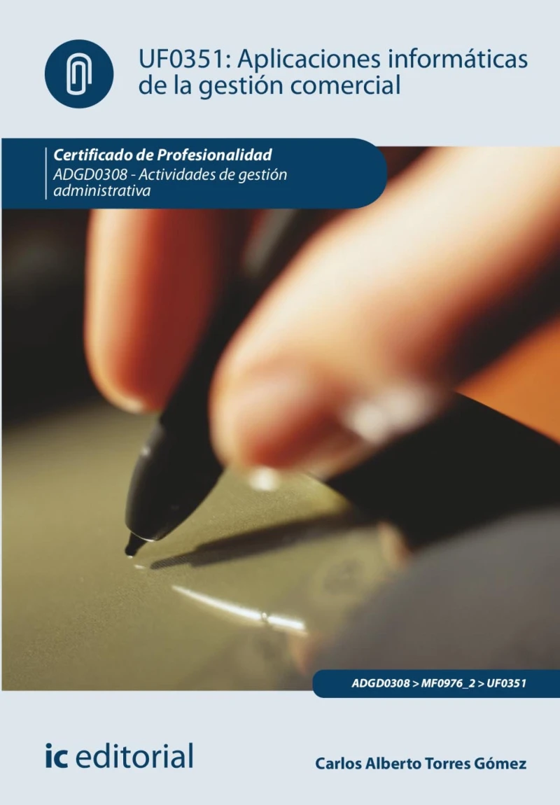 Portada: Aplicaciones informáticas de la gestión comercial. ADGD0308