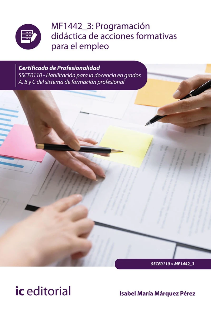Portada: Programación didáctica de acciones formativas para el empleo. SSCE0110
