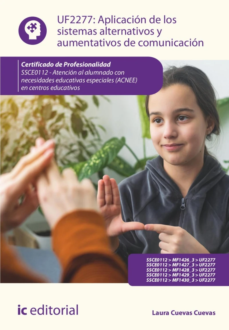 Portada: Aplicación de los sistemas alternativos y aumentativos de comunicación. SSCE0112