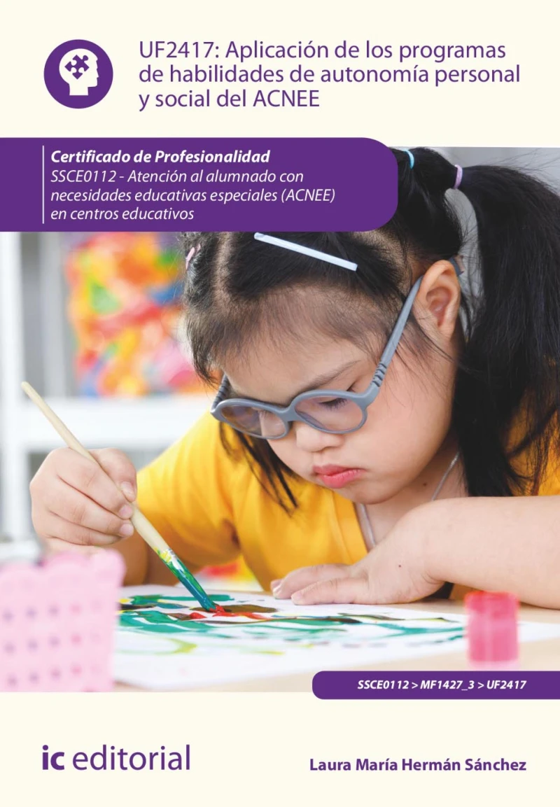 Portada: Aplicación de los programas de habilidades de autonomía personal y social del ACNEE. SSCE0112