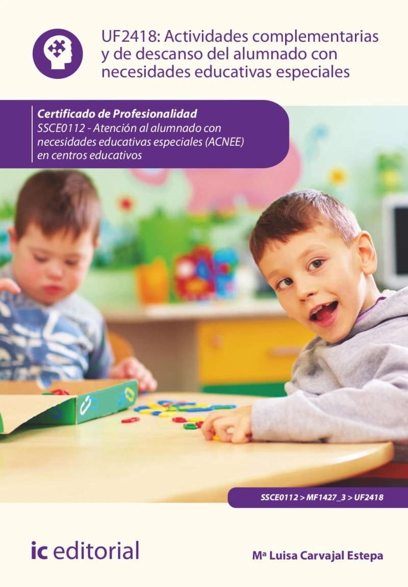Portada: Actividades complementarias y de descanso del alumnado con necesidades educativas especiales. SSCE0112
