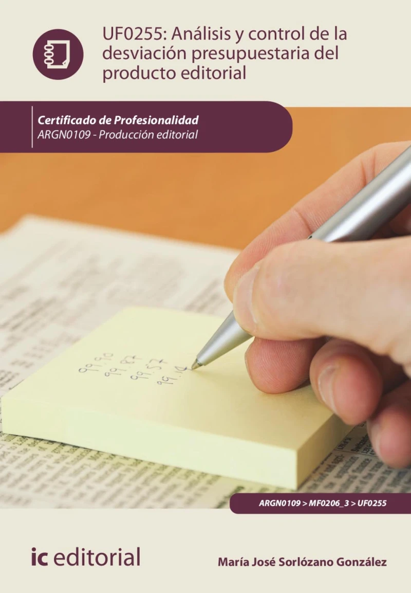 Portada: Análisis y control de la desviación presupuestaria del producto editorial. ARGN0109