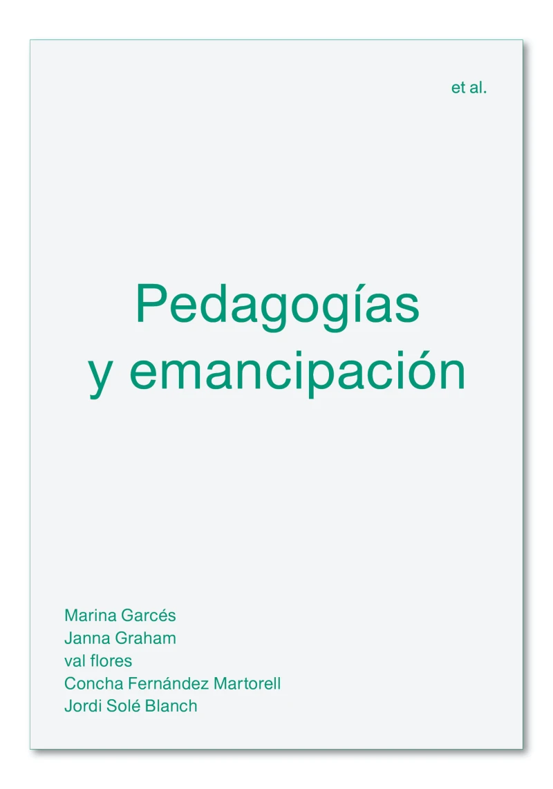 Portada: Pedagogías y emancipación