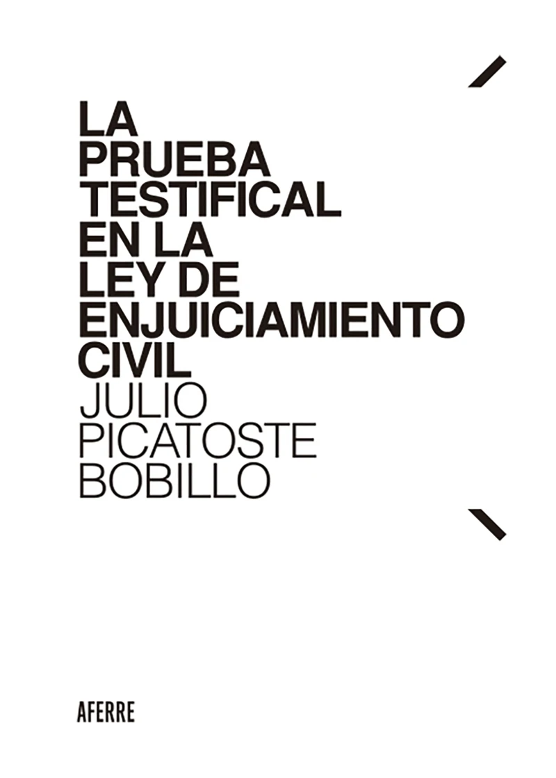 Portada: La prueba testifical en la Ley de Enjuiciamiento Civil