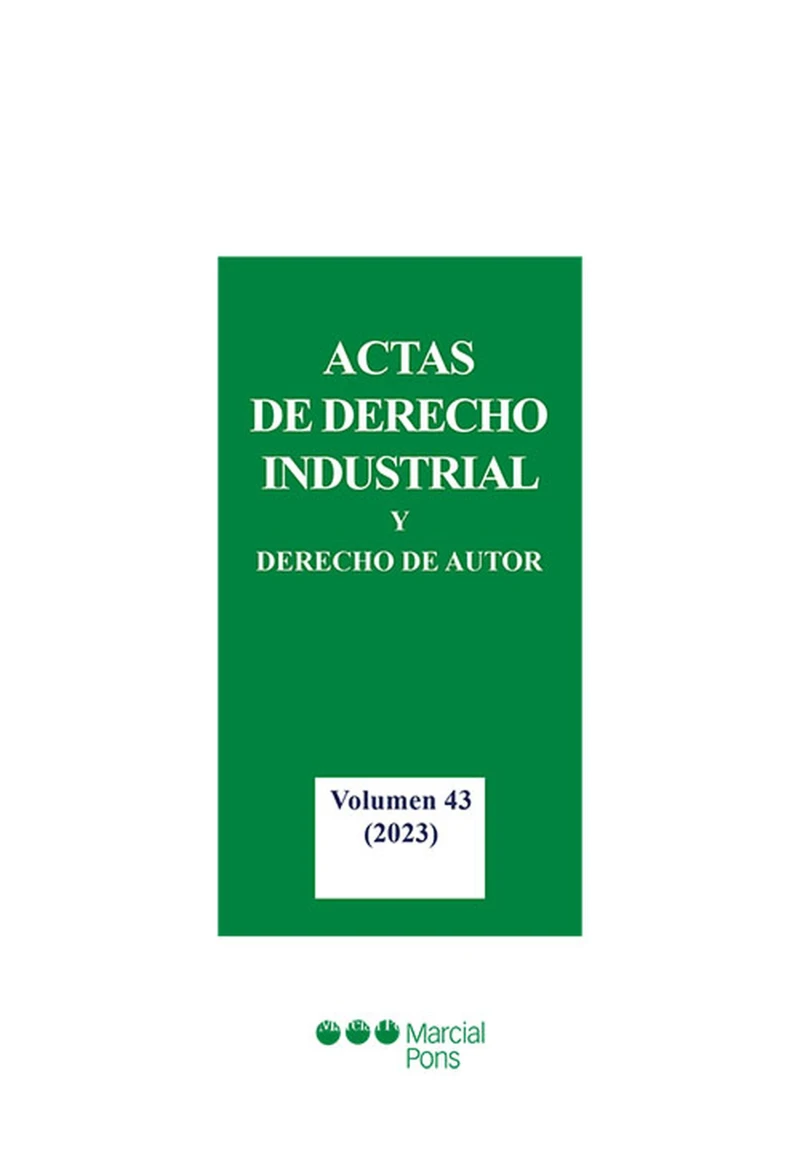Portada: Actas de Derecho Industrial y Derecho de Autor